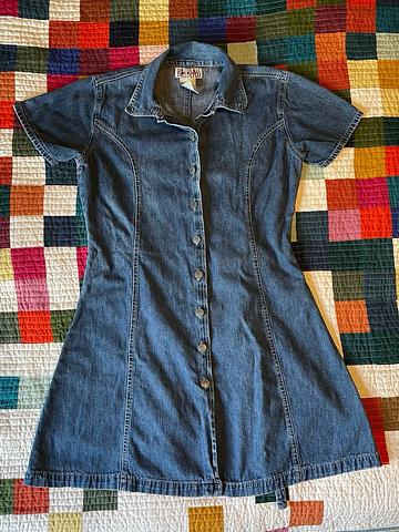 Denim Button Up Mini Dress