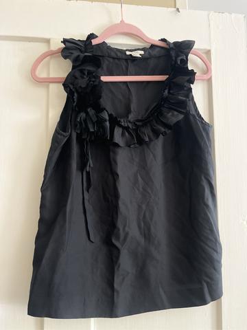 100% Silk Ruffle Collar Blouse