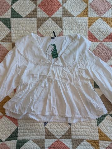 Icône Scalloped Edge Peter Pan Collar Blouse