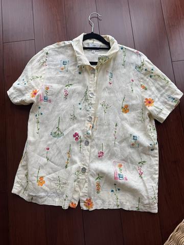 Floral Linen Button Up