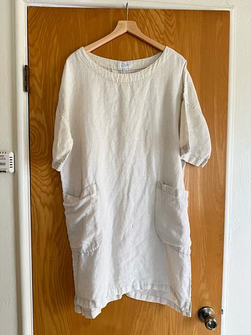 Linen shift dress