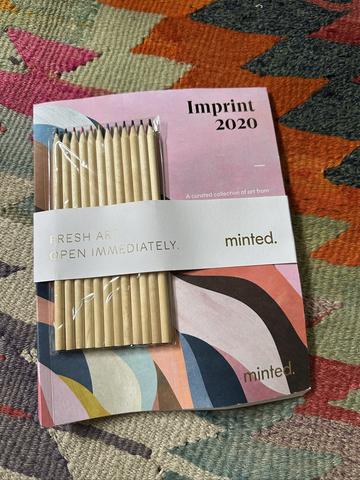 Minted Coloring Book and Pencils