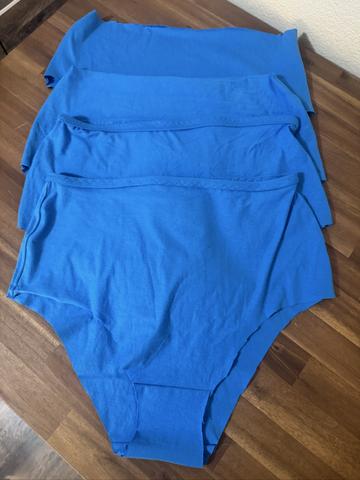 4 Blue Cotton Panties Unfinished Project