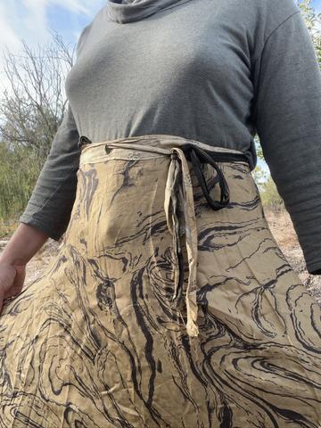 reversible silk wrap skirt