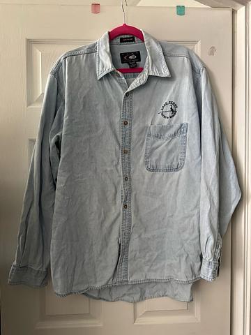 Denim button down