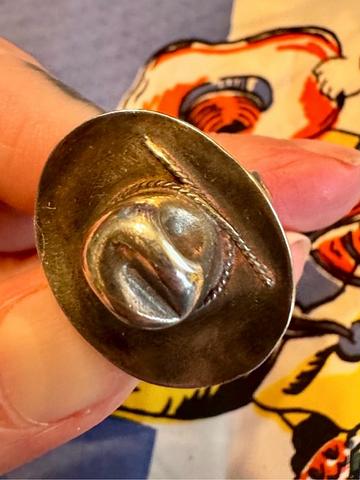 Cowboy hat sterling ring