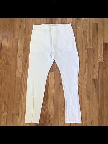 Emerson Fry Arctic White Linen Blend Base Pant - SZ 28