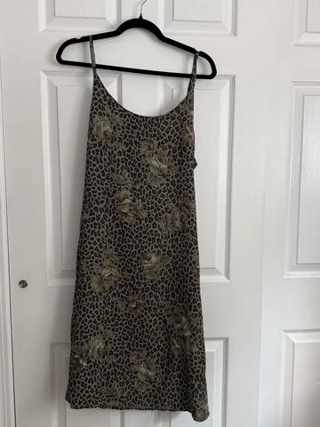 Leopard and floral dress