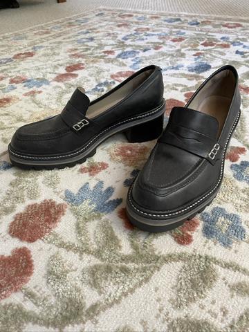 Chunky heeled loafer