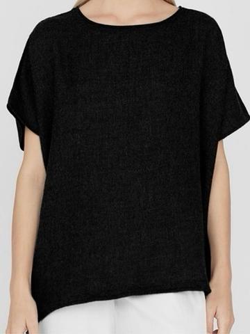 Short sleeve baby alpaca sweater (fits oversized)