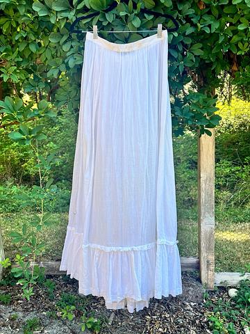 1900s Edwardian Cotton Petticoat Skirt