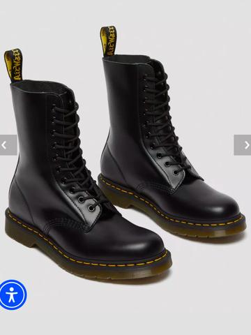 1490 smooth leather 10-eye mid-calf boots