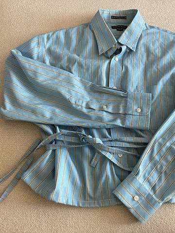 Striped Button Down Shirt with Ties