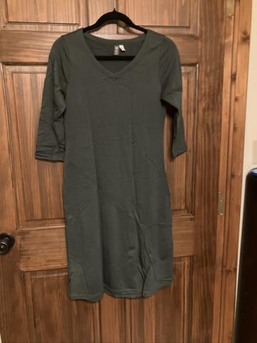 Forest green merino dress