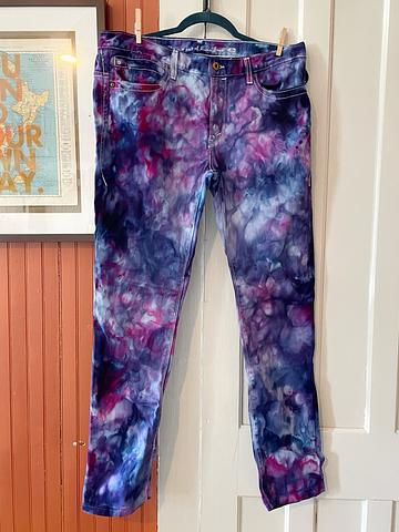 Ice Dyed Hi Rise Skinny Jeans