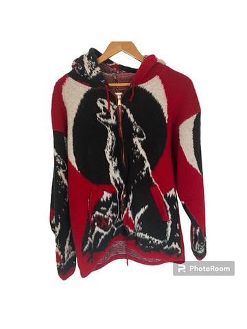Ecuador Wool Hooded Wolf Coat