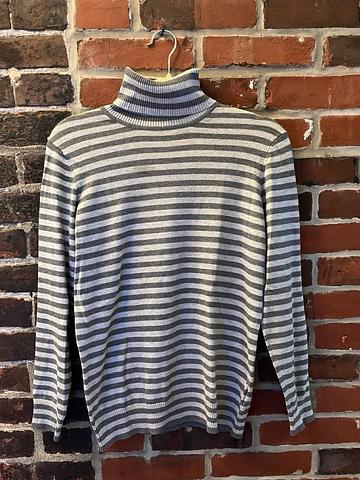 Striped turtleneck sweater