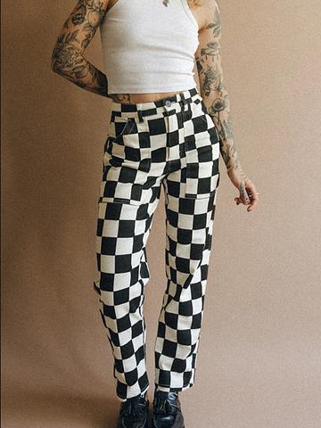 Checkerboard pants