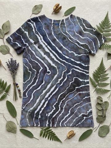 Ice Dyed Cotton T-Shirt Dress
