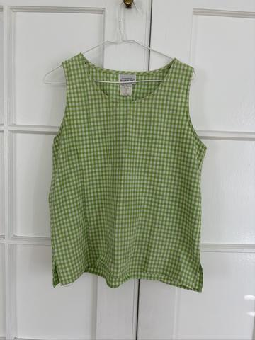 Gingham Linen Cotton Tank