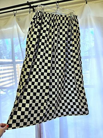 Checkered Midi Skirt