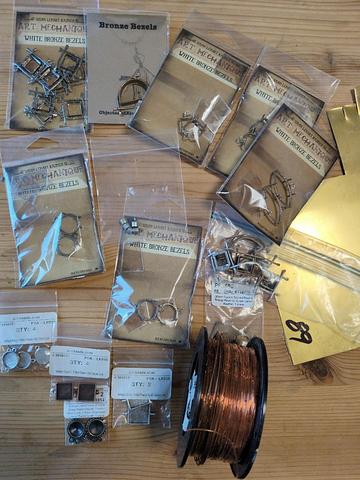 Assorted jewelry supplies