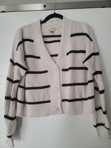 Striped Cotton Cardigan