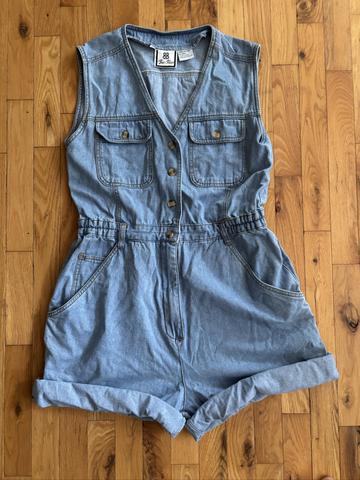 Light Wash Denim Romper