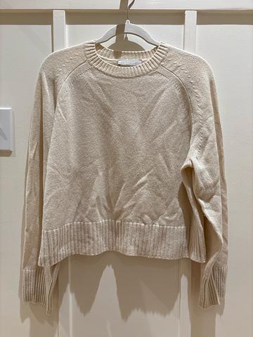 Recycled cashmere boxy crew sweater