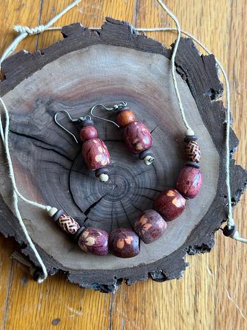 Wooden Bead Jewelry Set