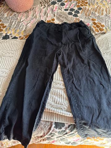 European Linen Tapered Ankle Pants