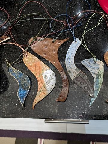 Ceramic pendant necklaces