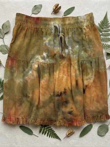 Ice Dyed Linen Skirt