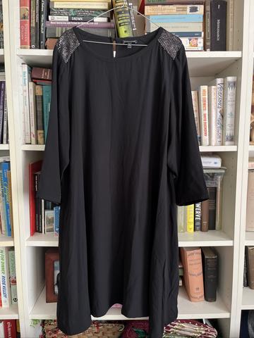 Silk georgette shift dress