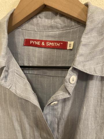 Blouse no 21 Pale Blue Pinstripe