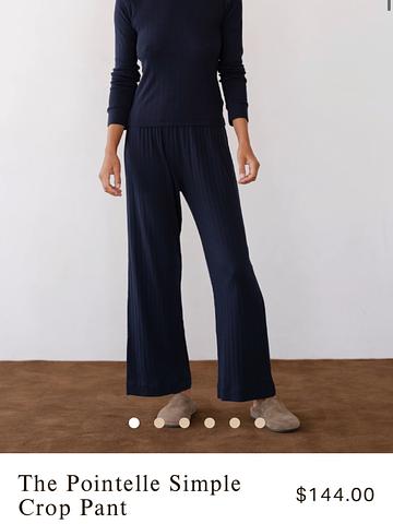 Donni Pointelle Simple Crop Pants