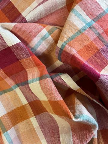 plaid cotton tablecloth