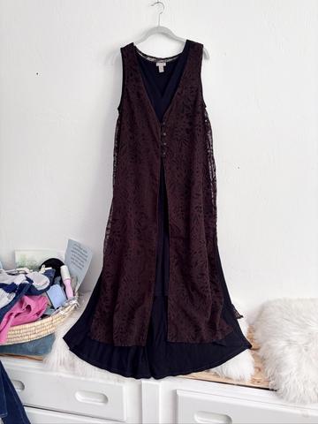 Chicos dress and sheer overlay set