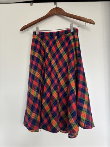 70s Plaid Mini Skirt