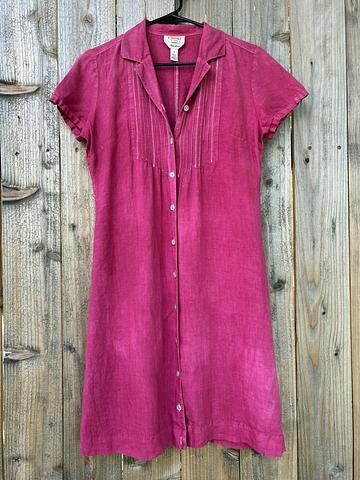 Fuchsia dyed dress (Stamping available!)