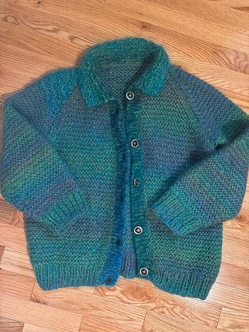 Mohair wool marle cardigan