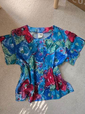 80s/90s Floral Blouse