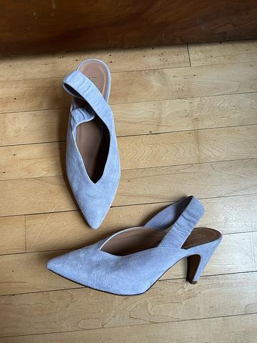 Purple slingback heels