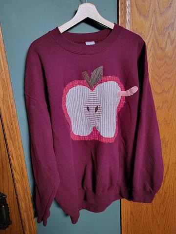 Apple Applique Sweatshirt