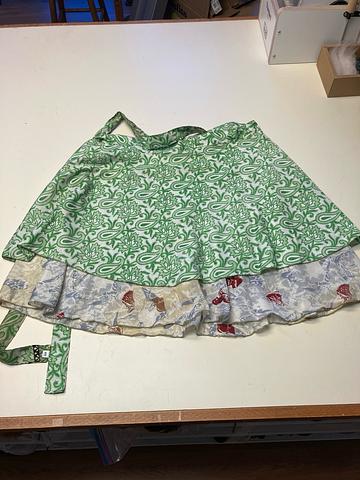 short silk skirt