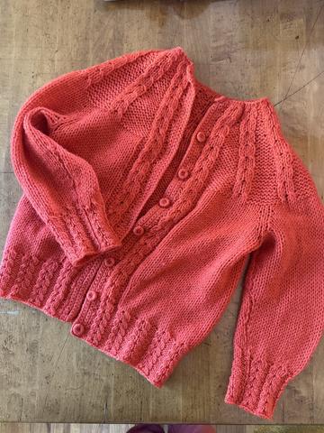 Cable knit cardigan