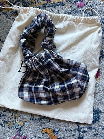 plaid halo bag