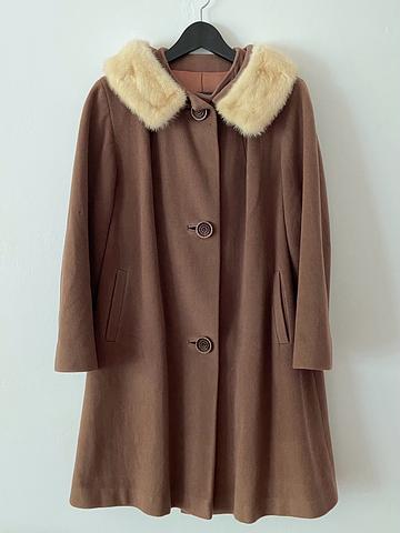Wool Coat with Fur Trim