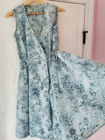 Batik wrap dress