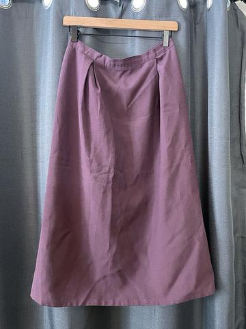 70s purple midi skirt